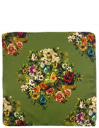 CANTINI Bloom Floral Pocket Square - Green