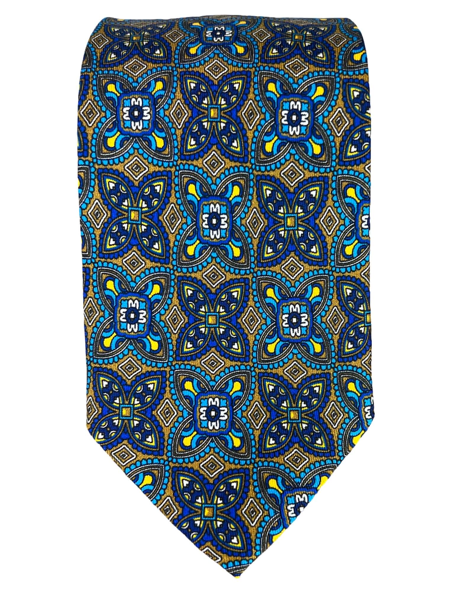 CANTINI Ciclamino Patterned Tie - Blue