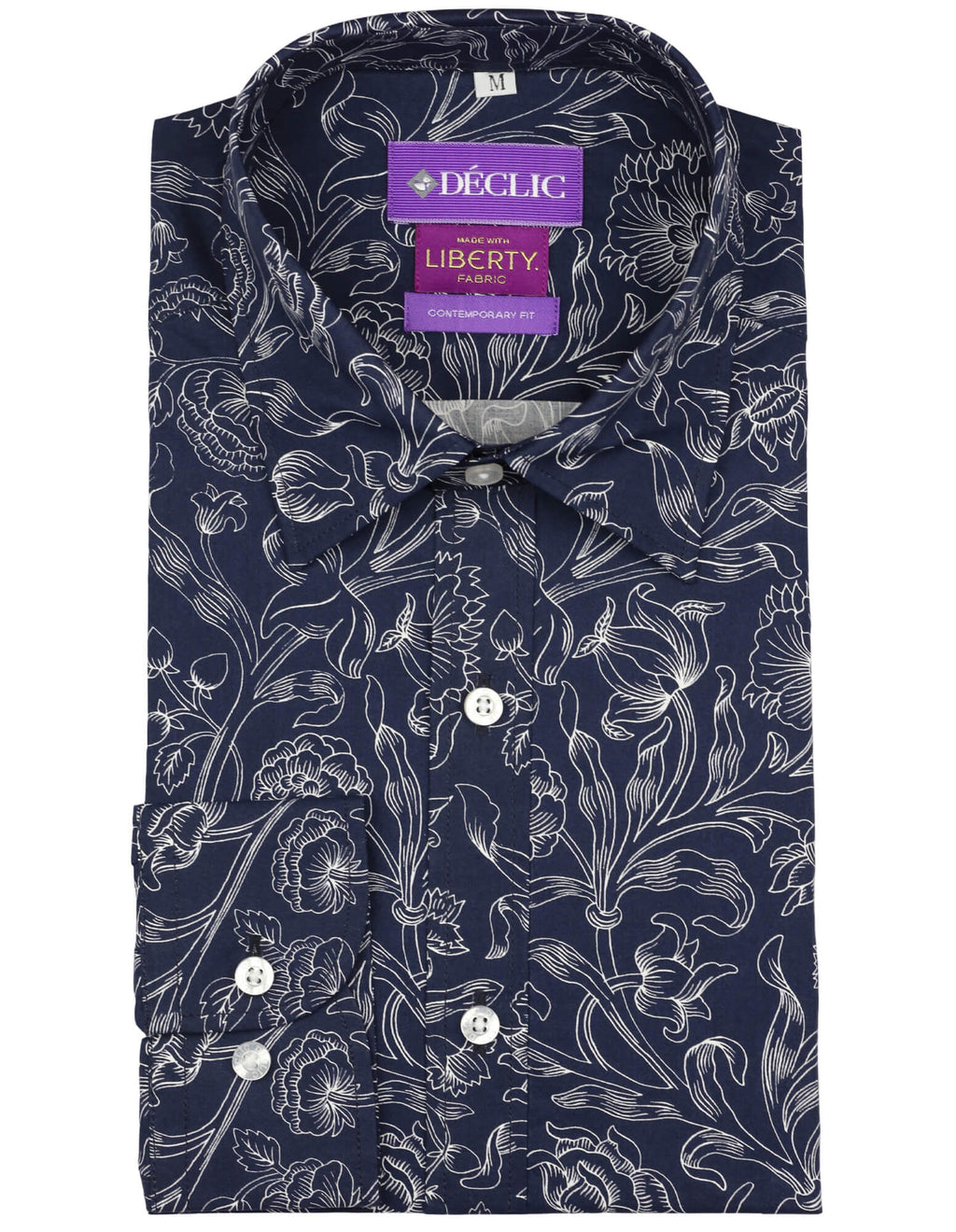 DÉCLIC Liberty Constantia Sketch Print Shirt - Navy
