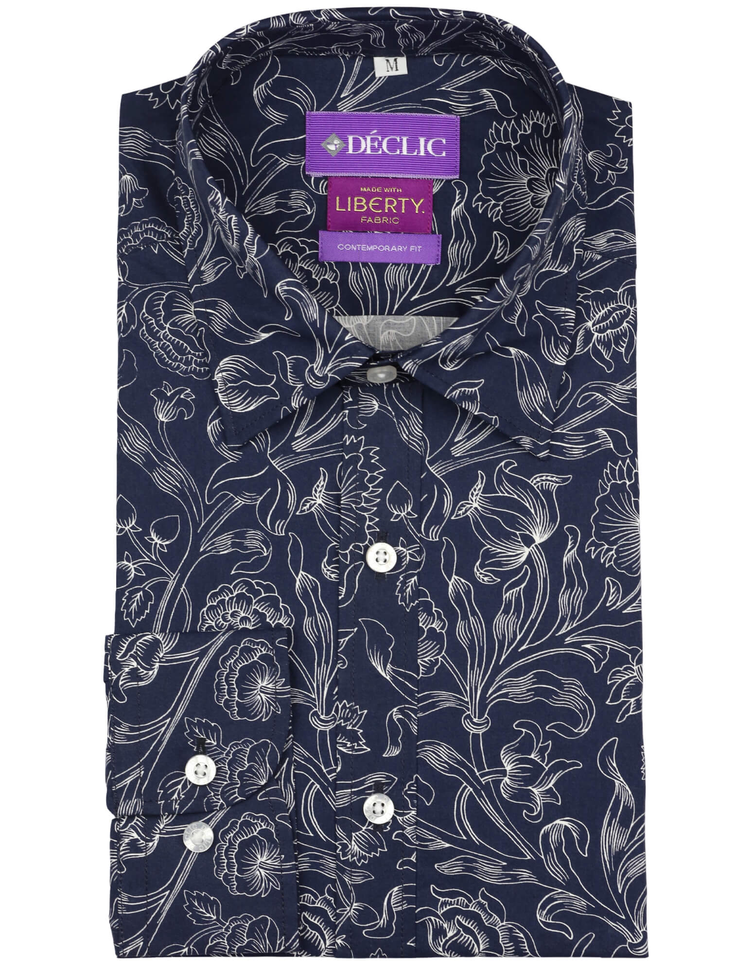 DÉCLIC Liberty Constantia Sketch Print Shirt - Navy