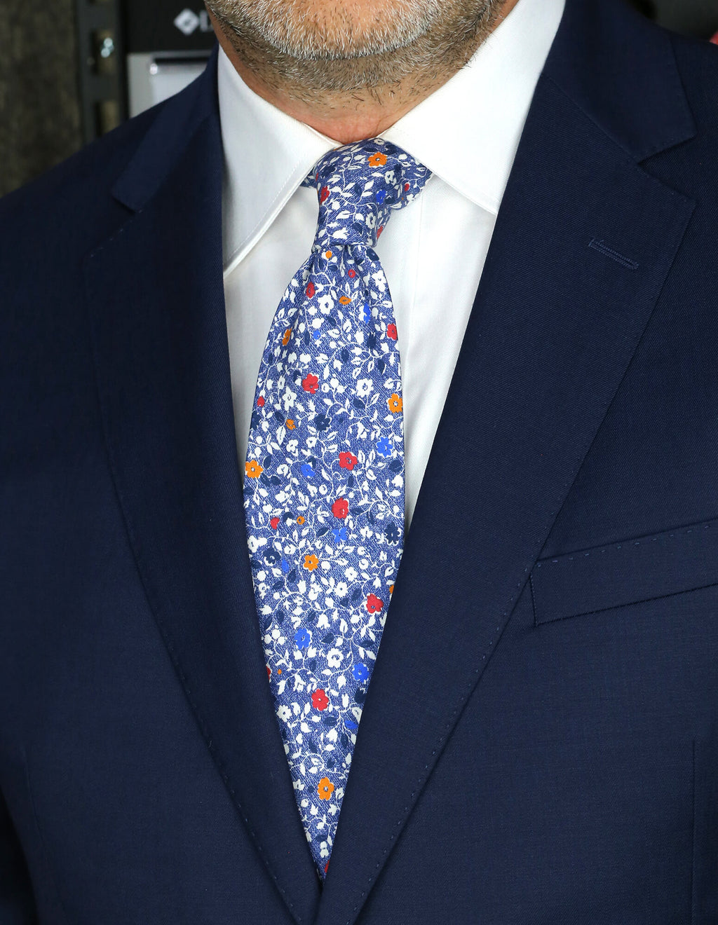 DÉCLIC Cento Floral Tie - Blue