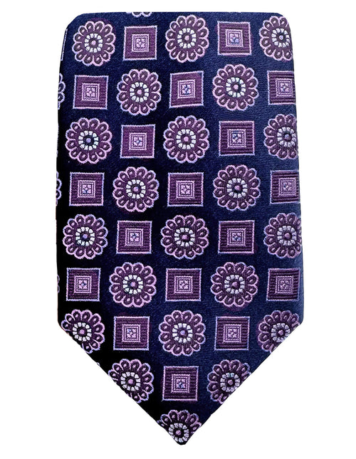 DÉCLIC Harold Patterned Tie - Purple