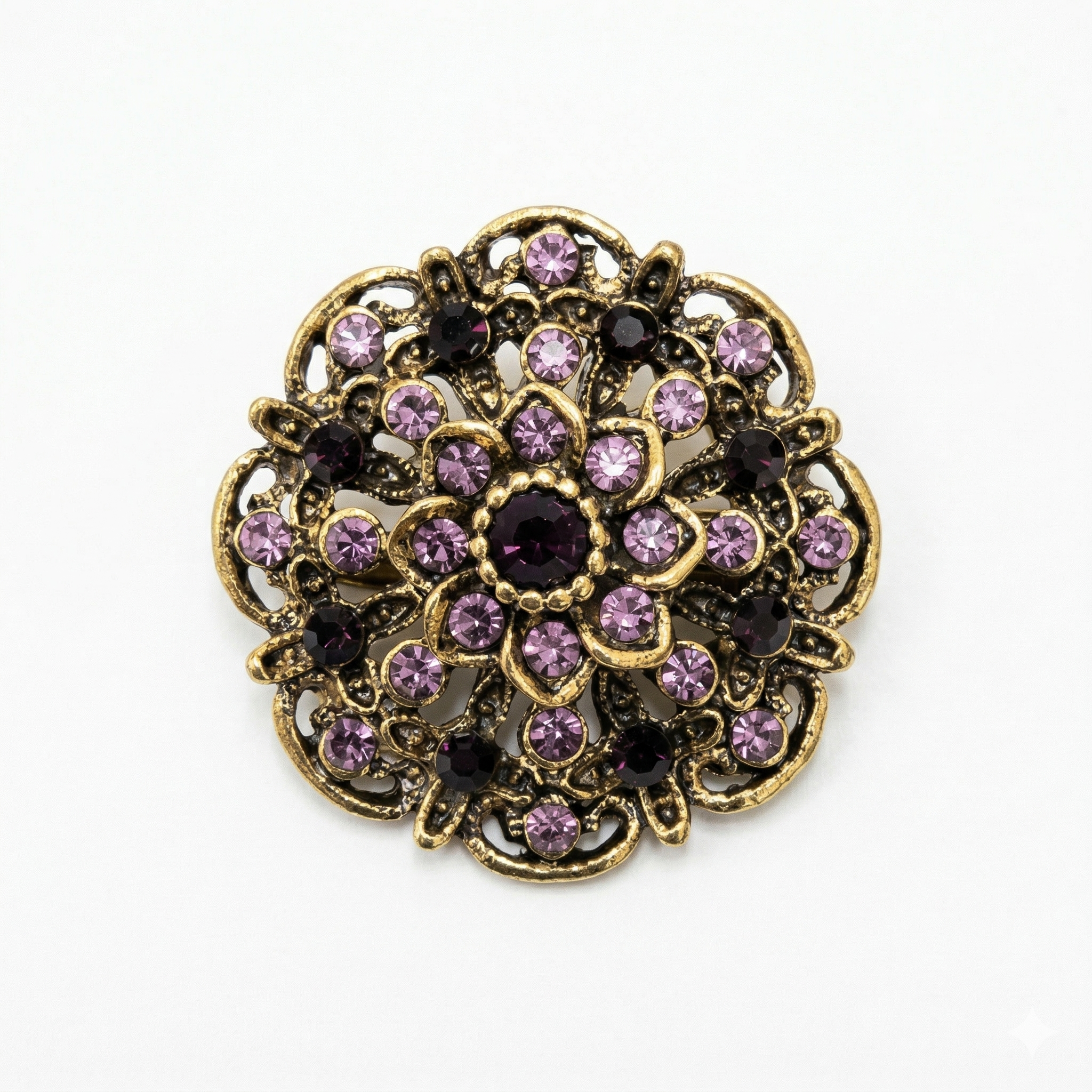 DÉCLIC Amadeo Medaillion Pin - Purple