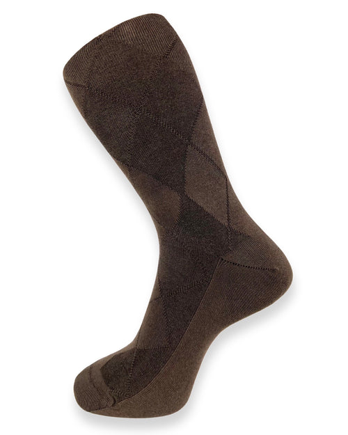 DÉCLIC Plain Diamond Socks - Brown