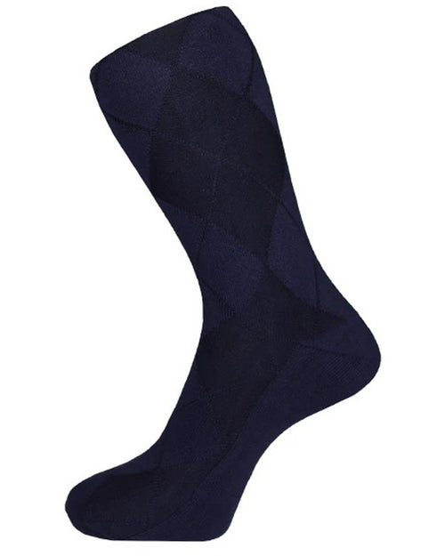 DÉCLIC Plain Diamond Socks - Navy