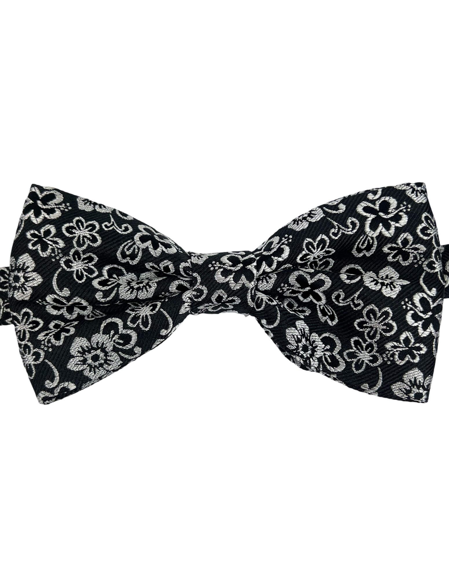 CANTINI Edera Floral Bow Tie - Black
