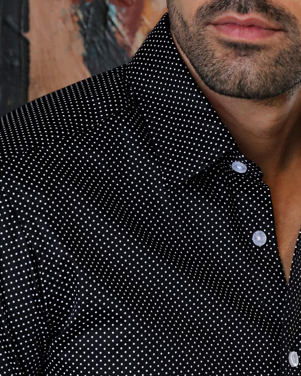 DÉCLIC Costa Spot Print Shirt - Black