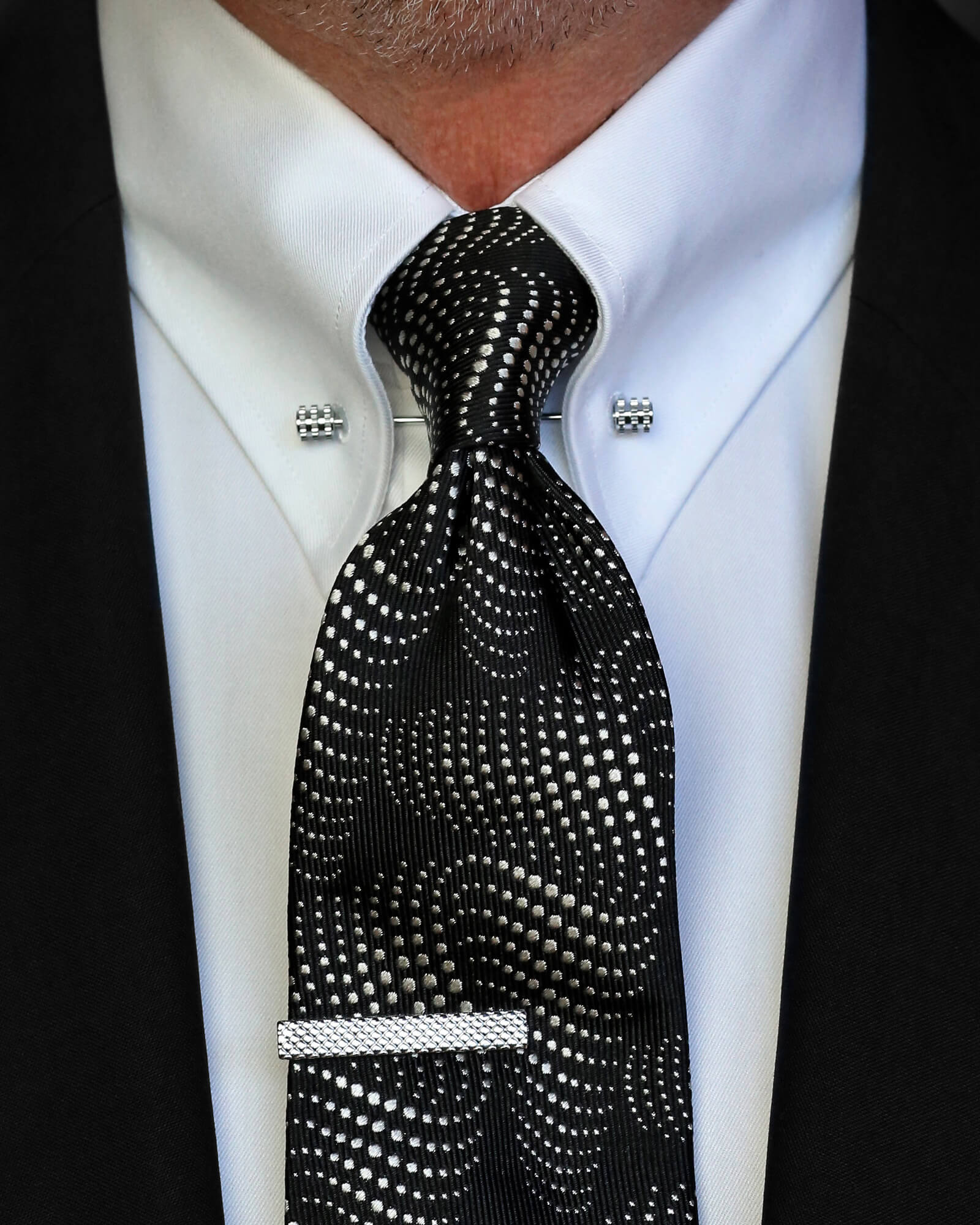 DÉCLIC Sel Slim Pin Collar Shirt Double Cuff1