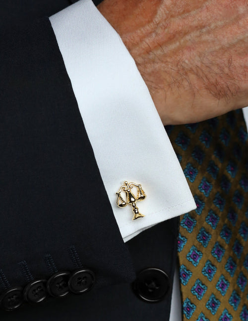 DÉCLIC Scales of Justice Cufflink - Gold