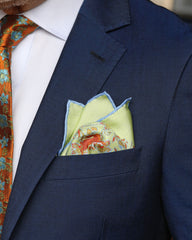 DÉCLIC Cookham Reversible Pocket Square - Green