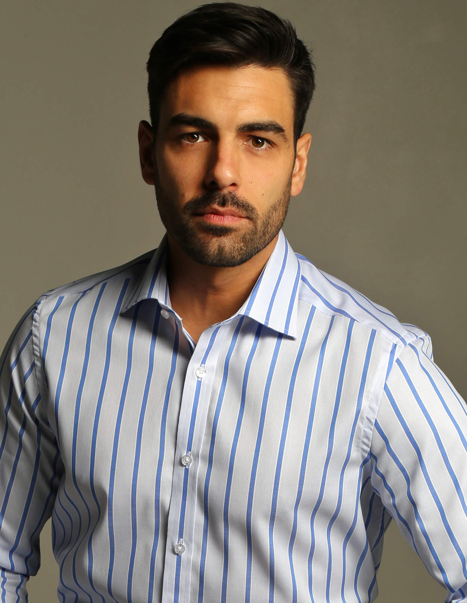 DÉCLIC Bateman Stripe Shirt - Blue