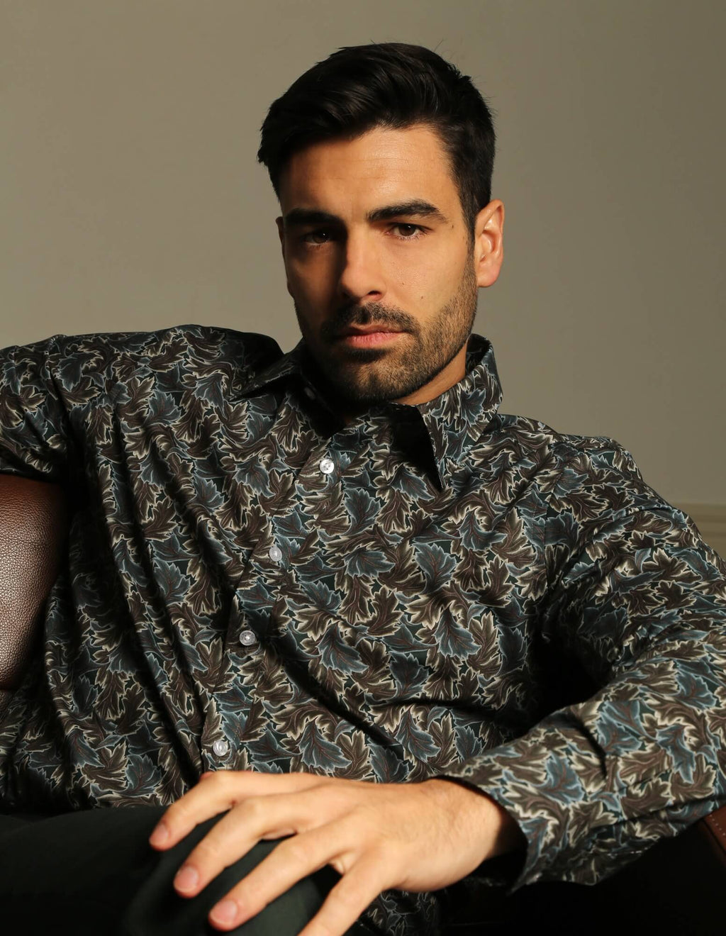 DÉCLIC Liberty Midnight Canopy Print Shirt - Green