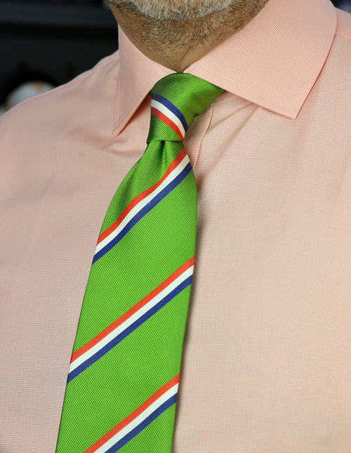 CANTINI Minerva Stripe Tie - Green