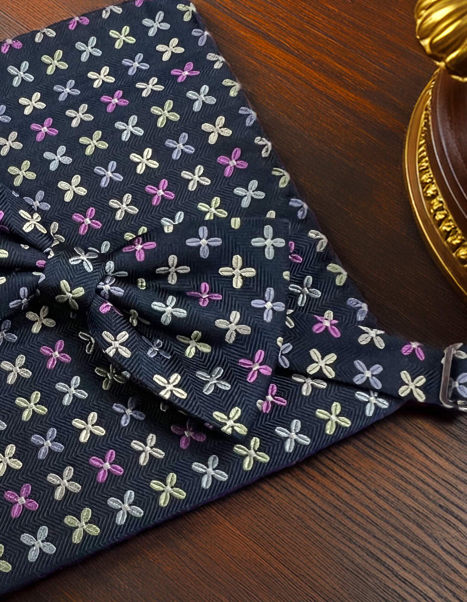 CANTINI Carrubo Patterned Bow Tie - Purple