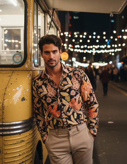 DÉCLIC Liberty Garden of Reverie Print Shirt - Black