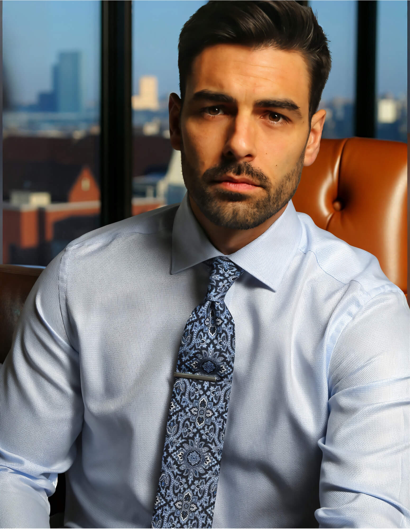 DÉCLIC Karma Textured Shirt - Sky