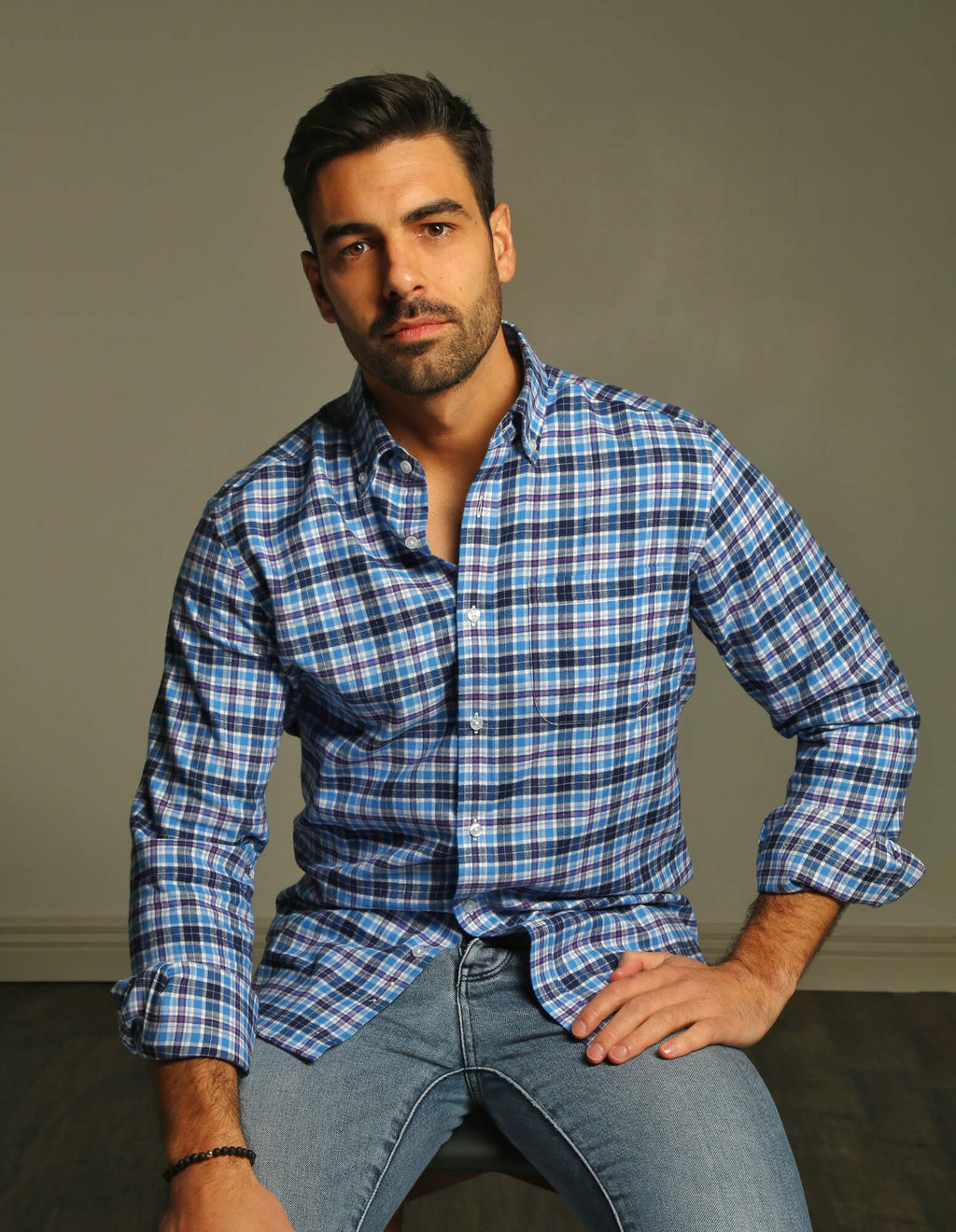 DÉCLIC Pelham Check Shirt - Blue