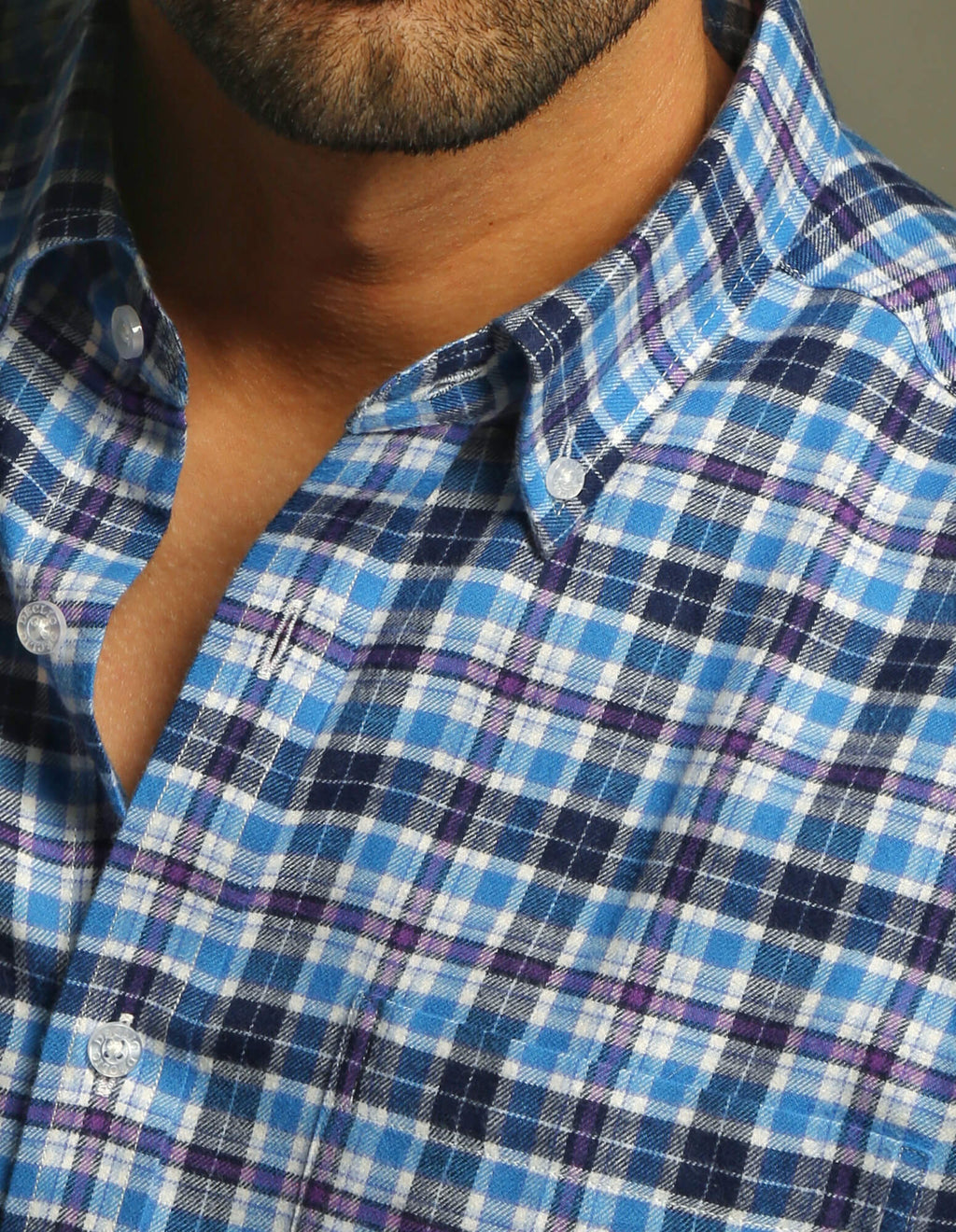 DÉCLIC Pelham Check Shirt - Blue
