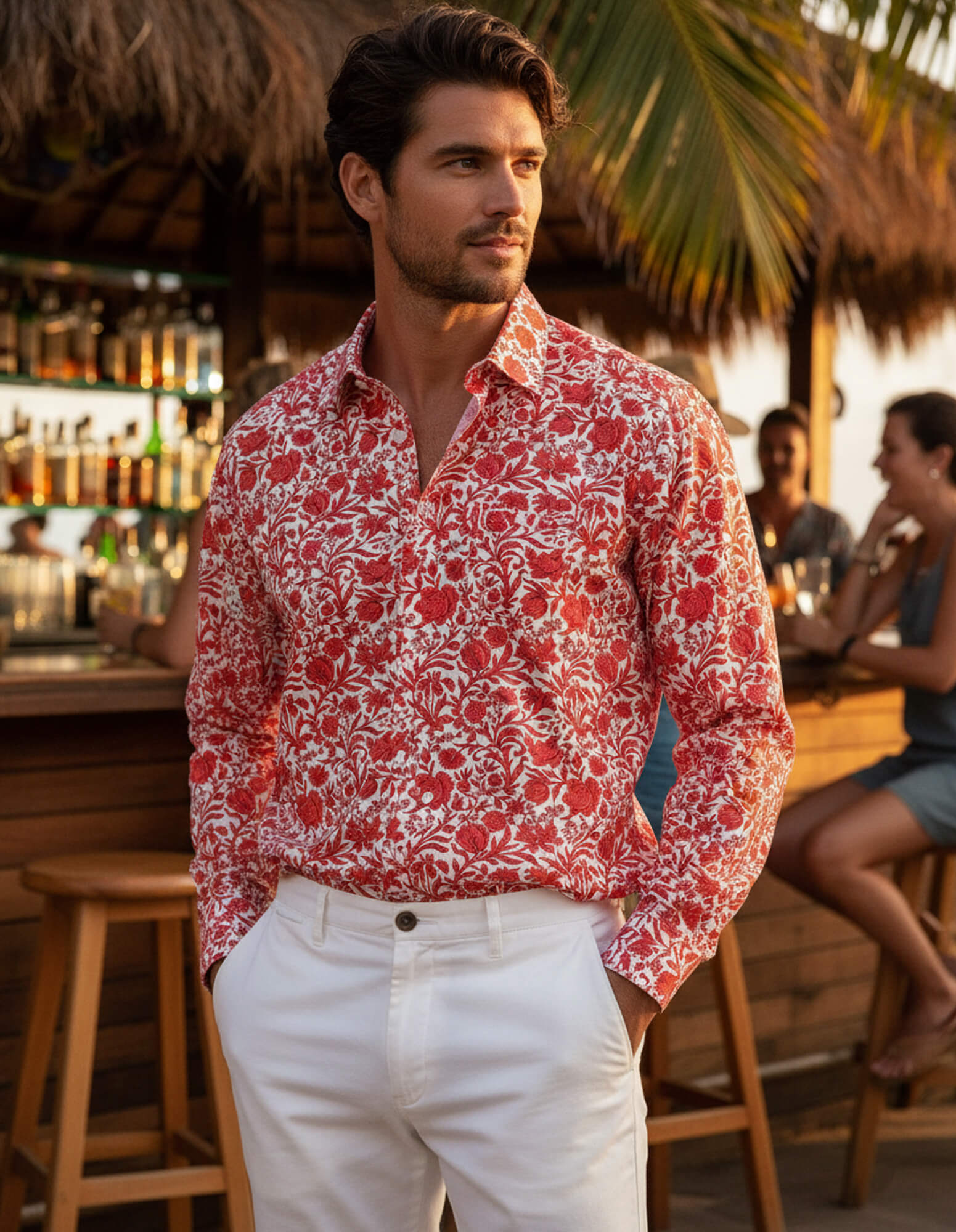 DÉCLIC Liberty Sambourne Print Shirt - Red