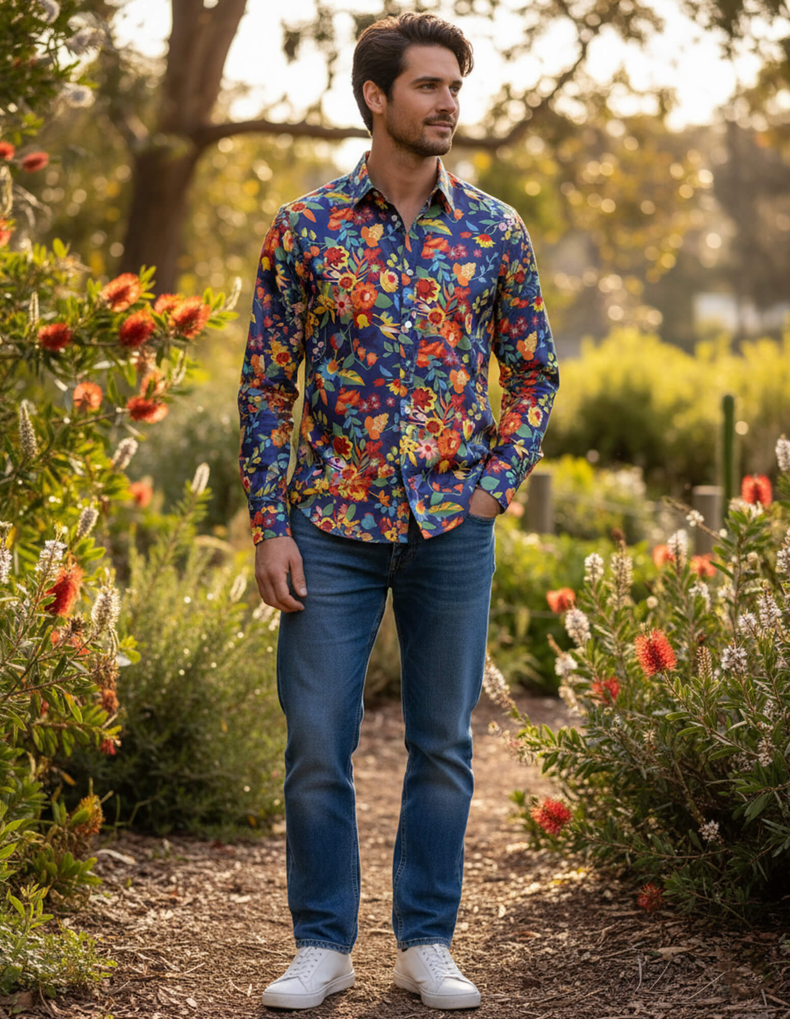 DÉCLIC Liberty Floral Ballet Print Shirt - Blue