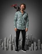 DÉCLIC Liberty Harper City Print Shirt - Grey