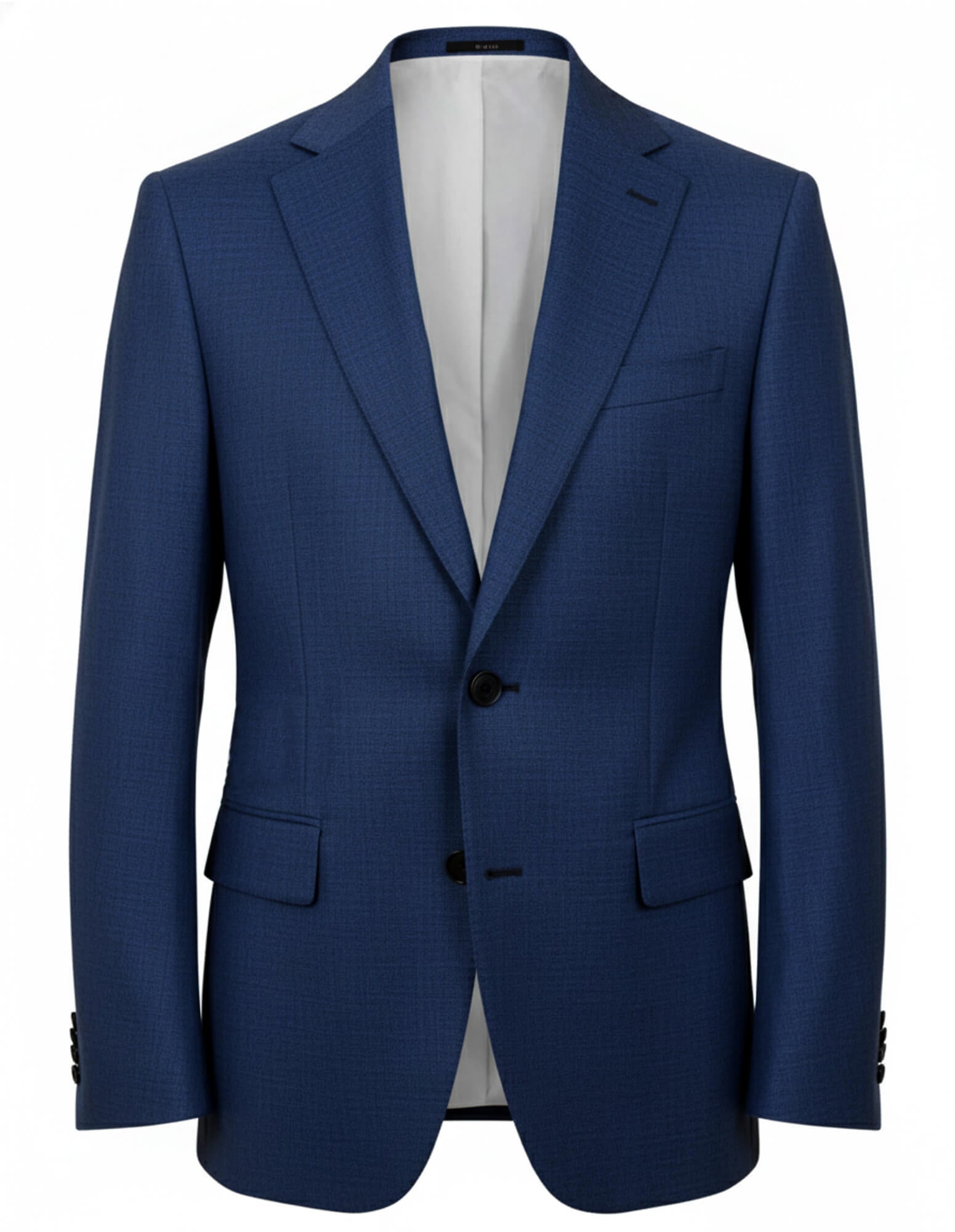 RB Wool Linen Textured Blazer - Blue