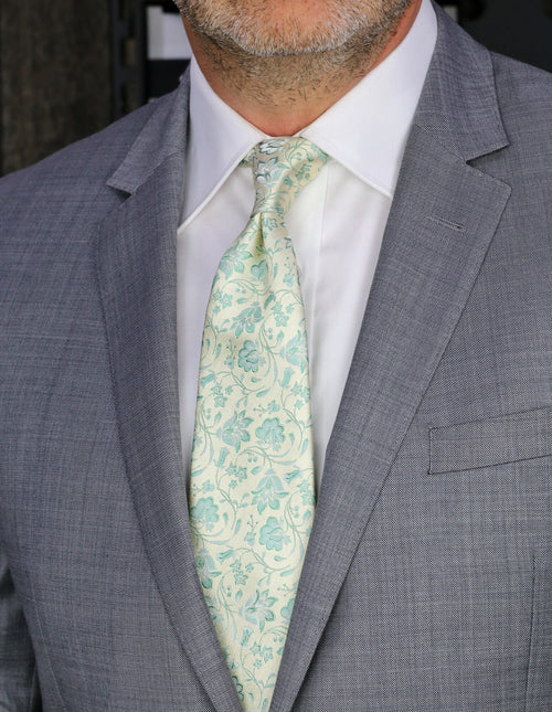 CANTINI Uma Floral Tie - Mint