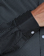 DÉCLIC Costa Spot Print Shirt - Dark Navy