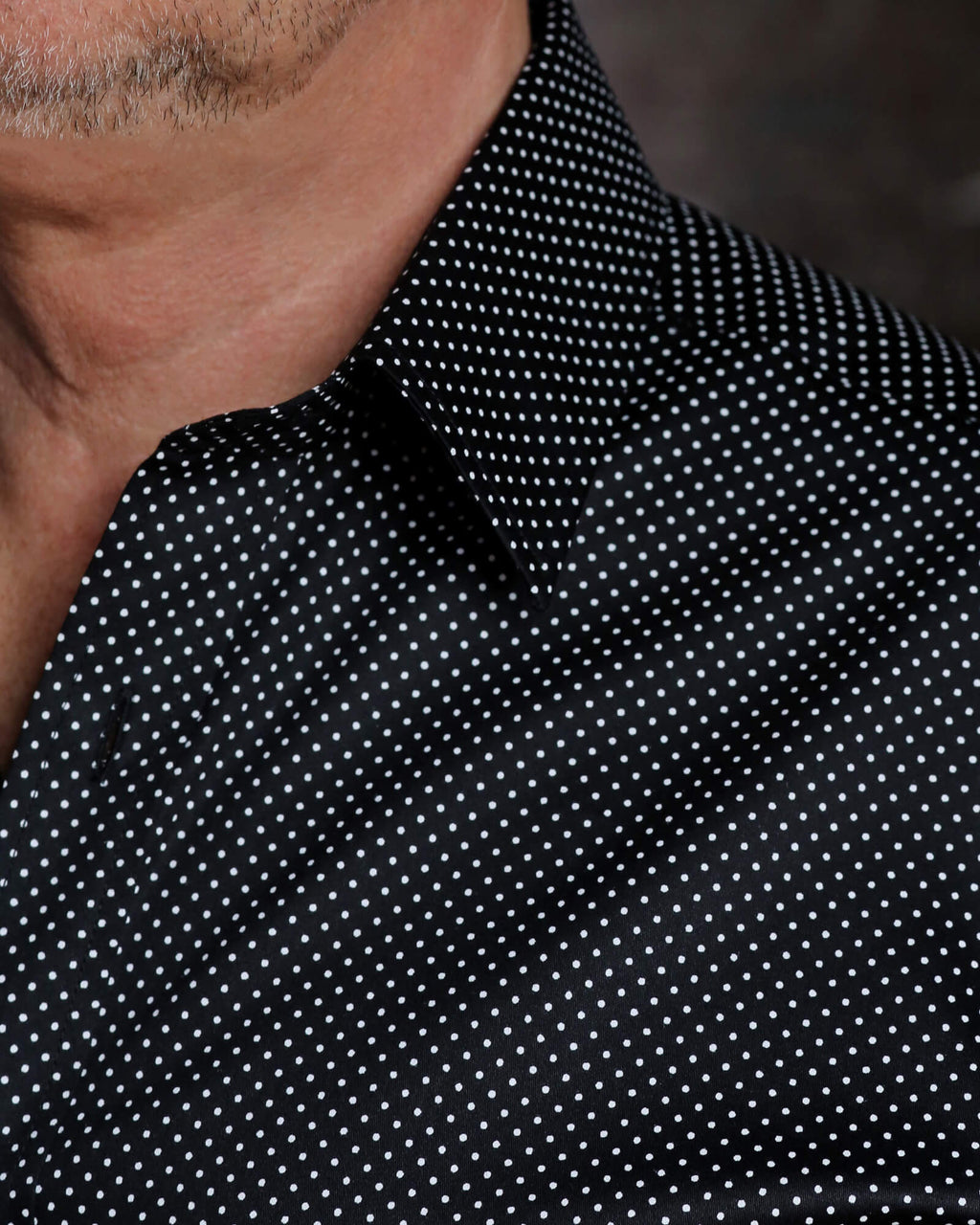 DÉCLIC Costa Spot Print Shirt - Dark Navy