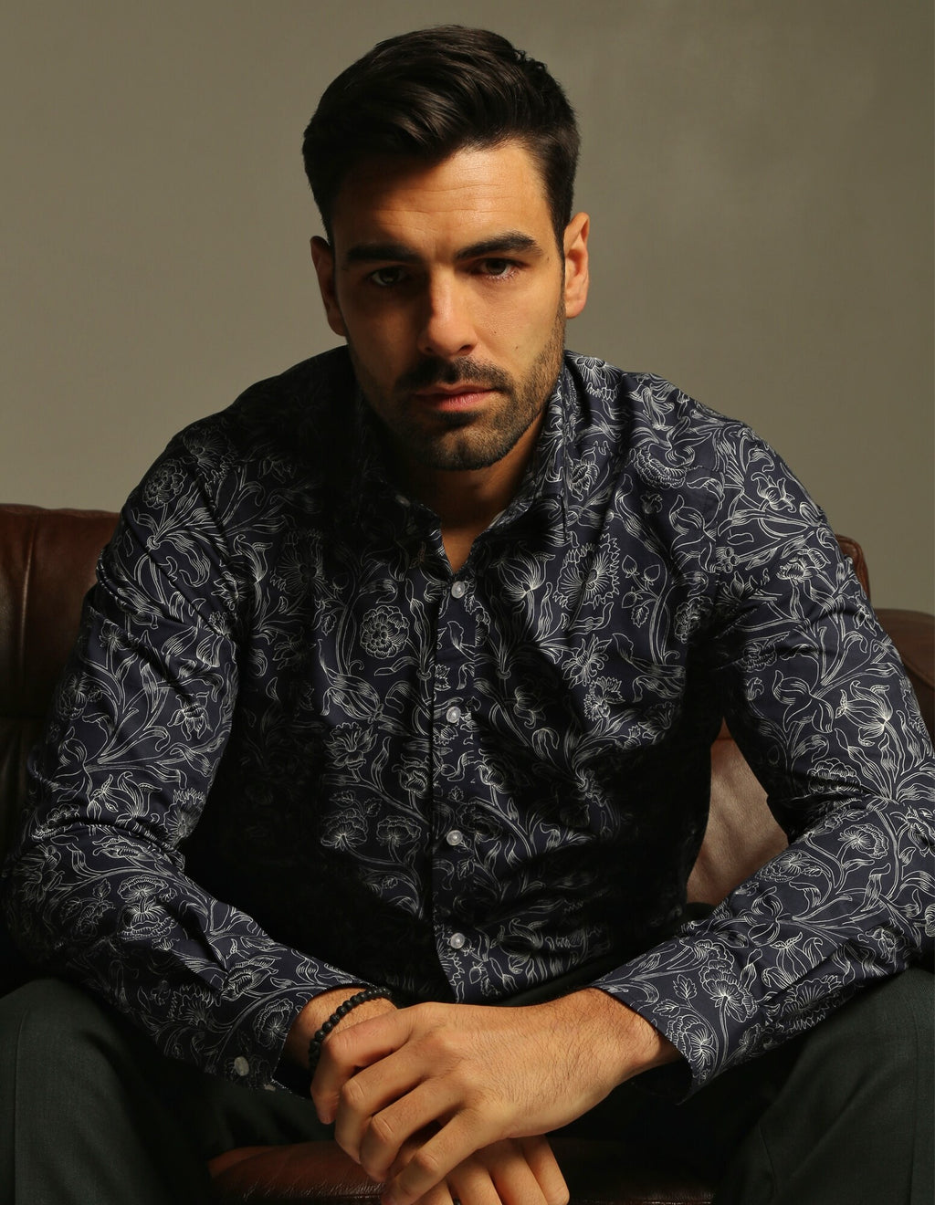 DÉCLIC Liberty Constantia Sketch Print Shirt - Navy