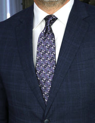 DÉCLIC Feltre Pattern Tie - Aubergine