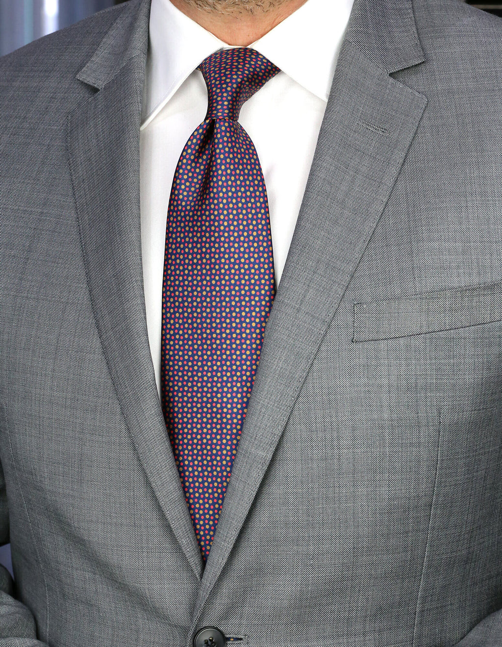 CANTINI Foggia Spot Tie - Red