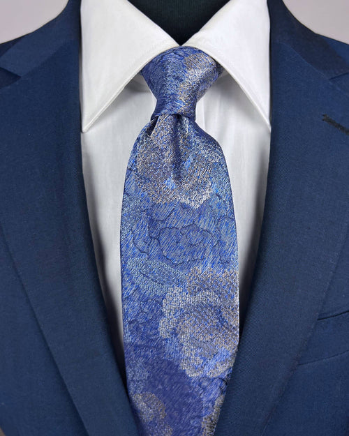 DÉCLIC Sulmona Floral Tie - Blue