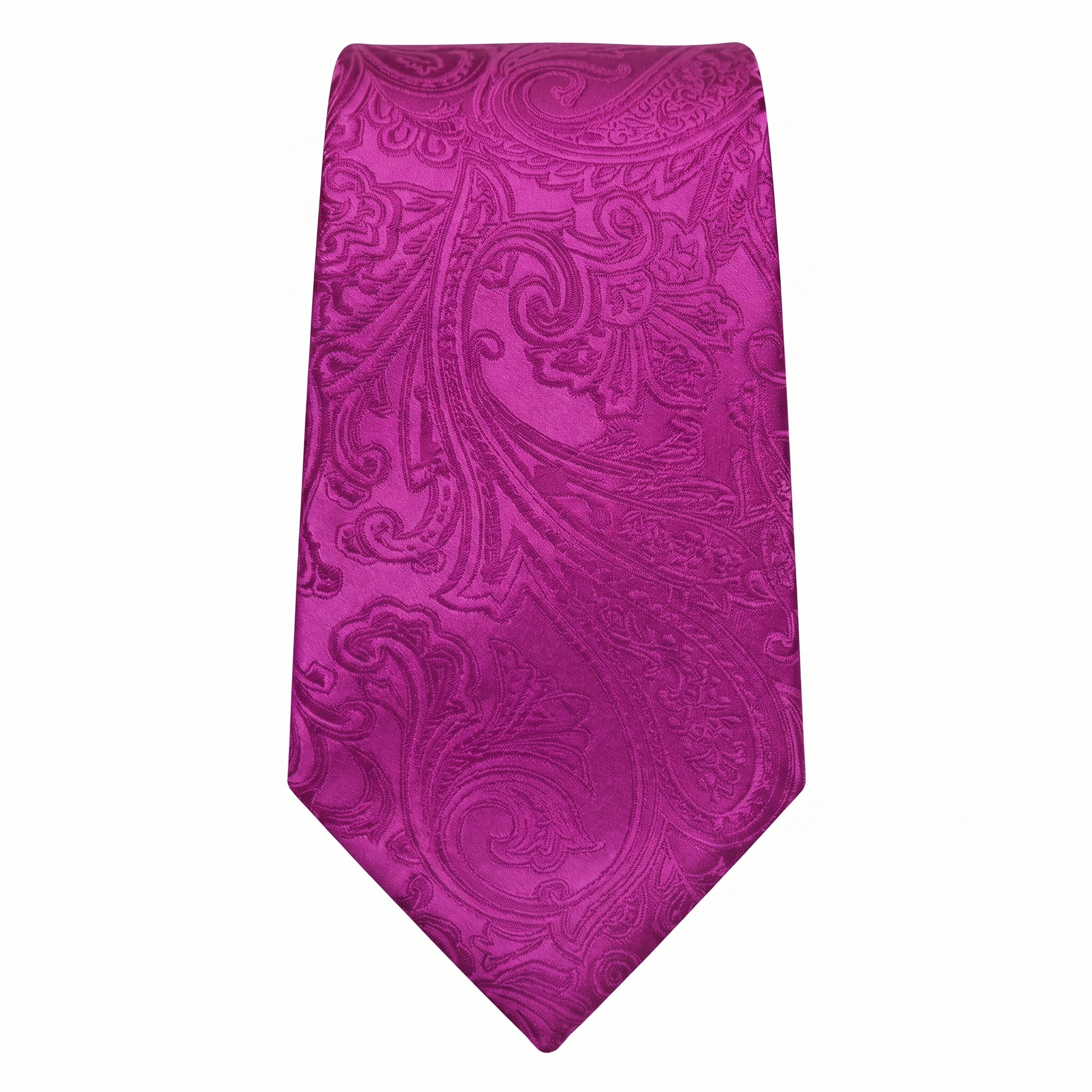 DÉCLIC Classic Paisley Tie - Magenta
