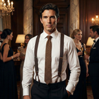 DÉCLIC Plain Twill 36mm 2-in-1 Braces - Brown