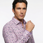 JF 'Pink Floral' Print Shirt - Pink