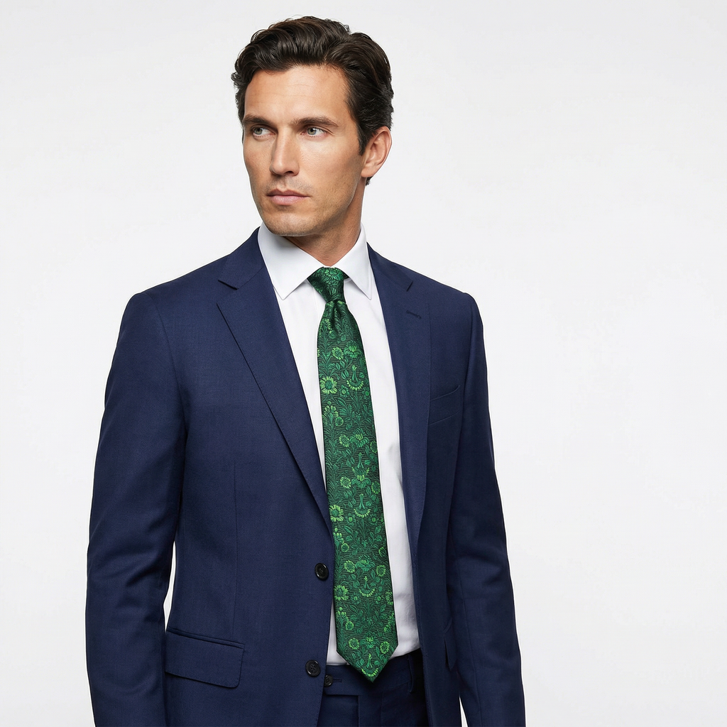 DÉCLIC Jaco Floral Tie - Green