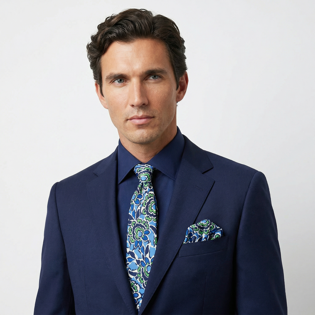 DÉCLIC Retro Bloom Pocket Hank - Blue