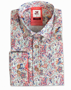 DÉCLIC JF Paisley Bazaar Stretch Shirt - Coral
