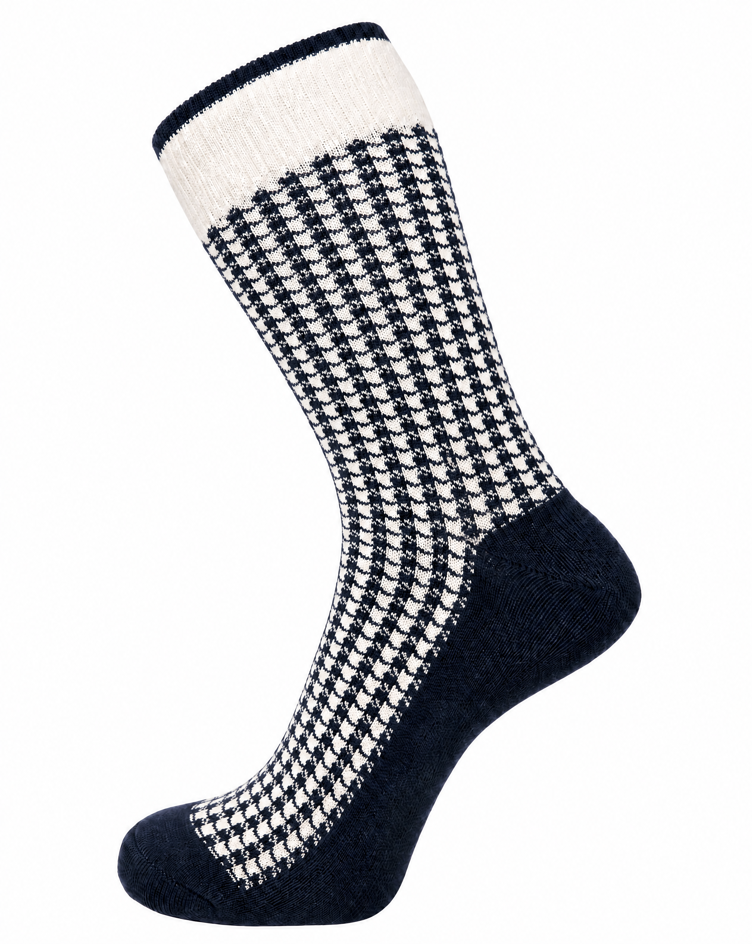 DÉCLIC Houndstooth Socks- Navy
