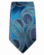 DÉCLIC Poseidon Teal Paisley Tie
