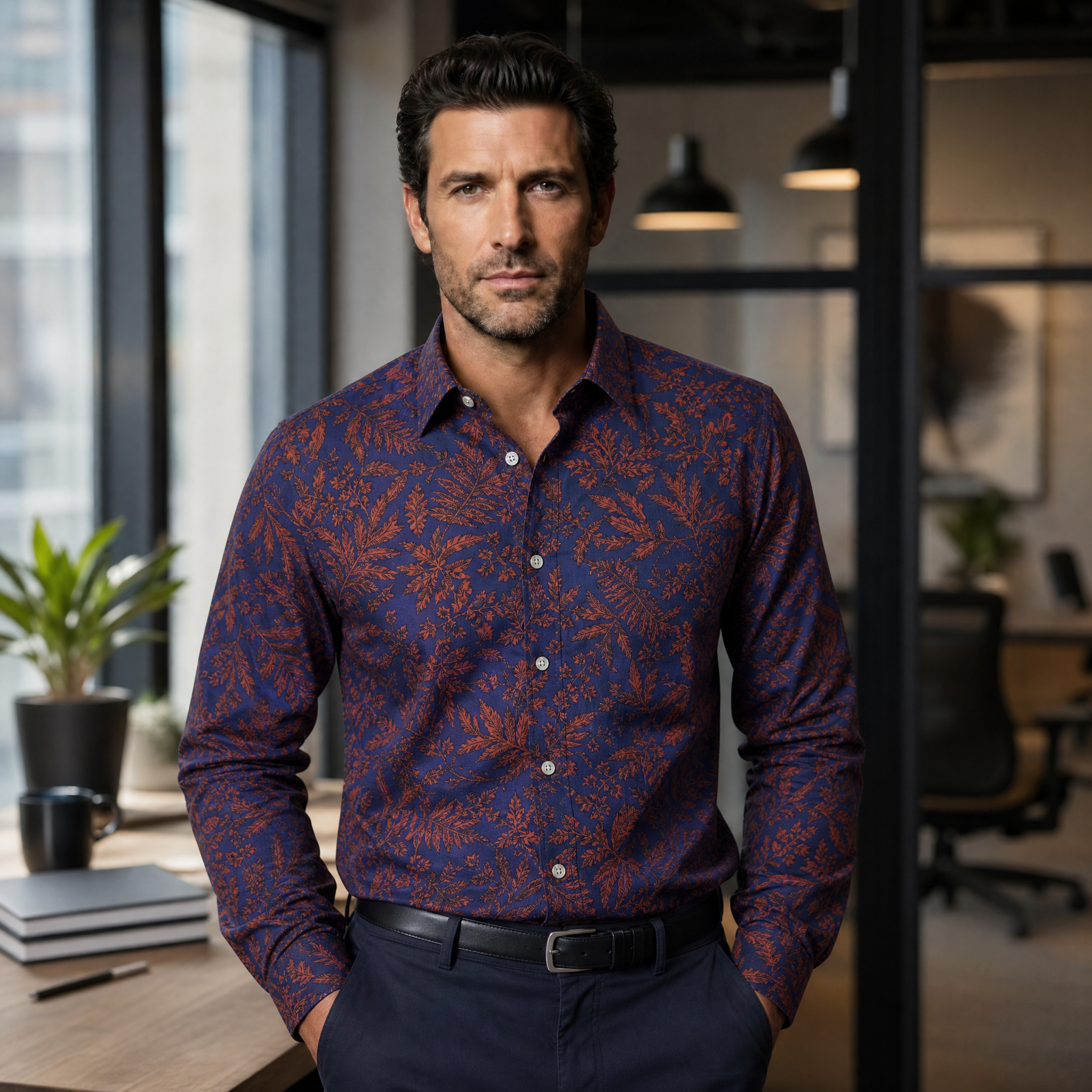 DÉCLIC Liberty Monty Print Shirt - Blue