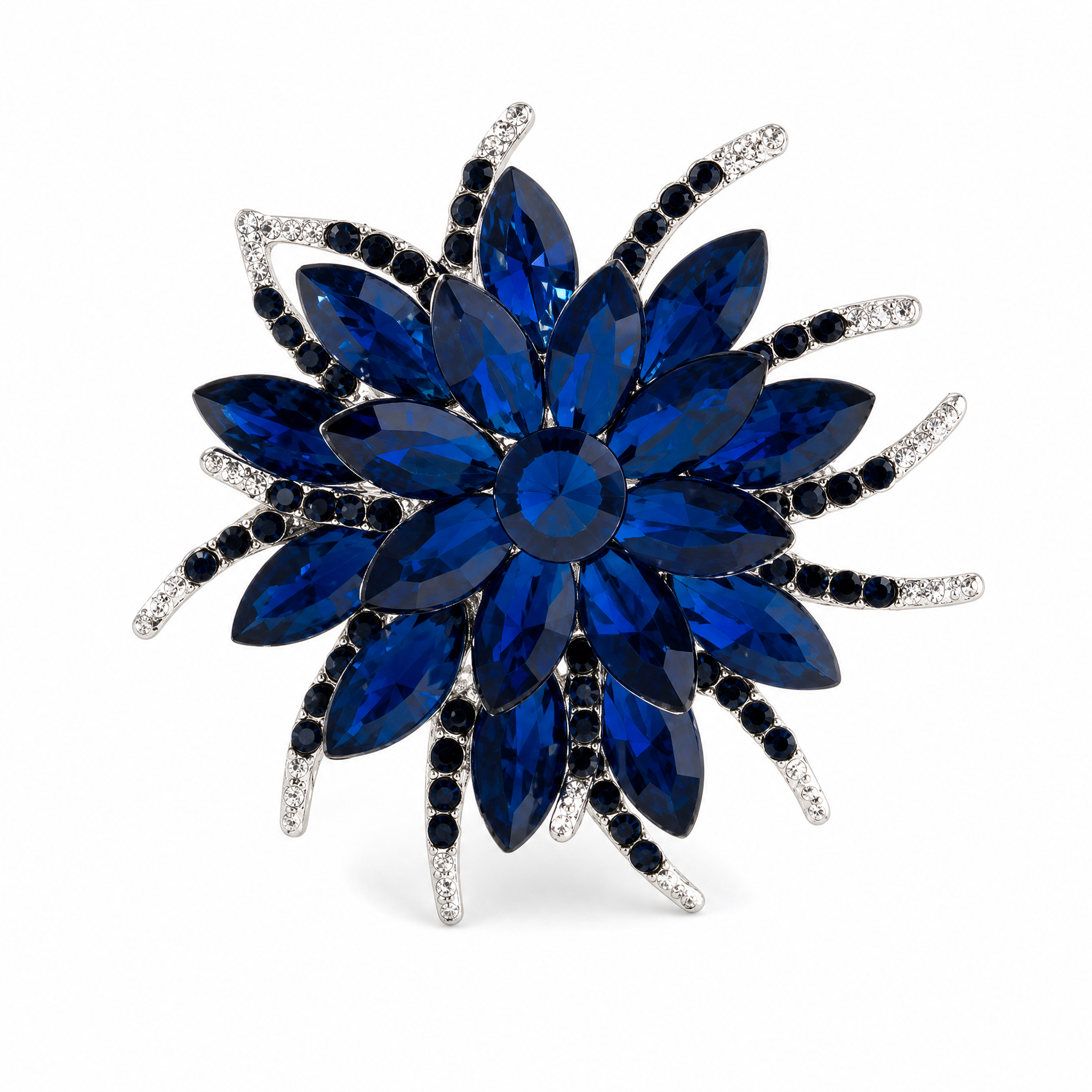 DÉCLIC Celeste Flower Lapel Pin – Royal Blue