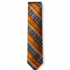 DÉCLIC Mosaic Stripe Tie - Burnt Orange