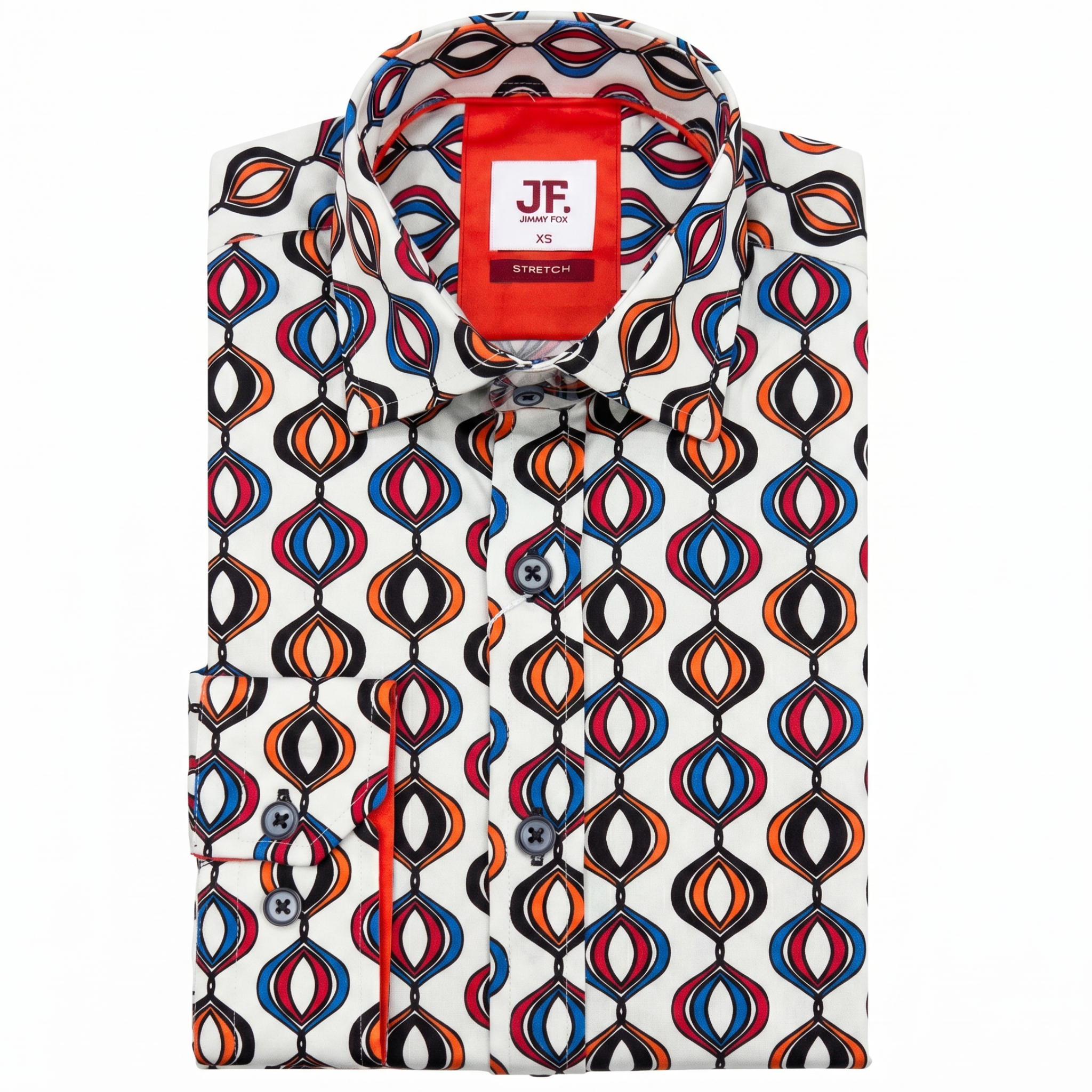 JF 'Deco Link' Print Shirt - Light Grey