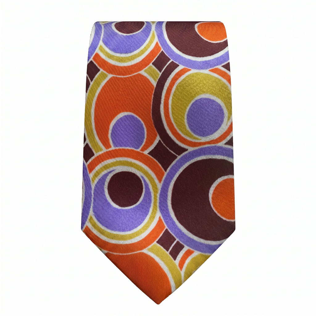 DÉCLIC Retro Tie - Orange/Burgundy