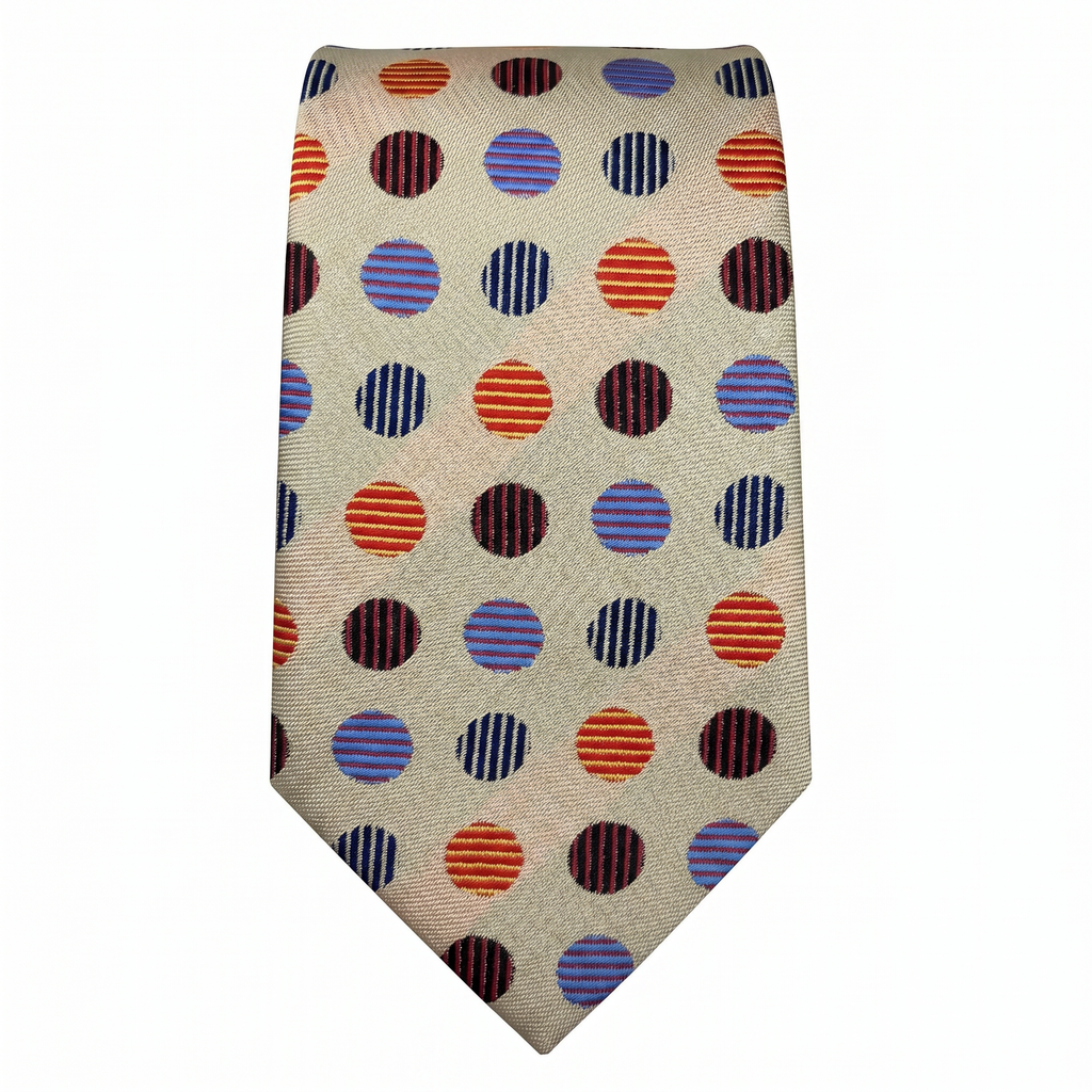DÉCLIC Retro Royal Dot Tie- Beige