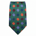 DÉCLIC Retro Royal Dot Tie - Forest Green
