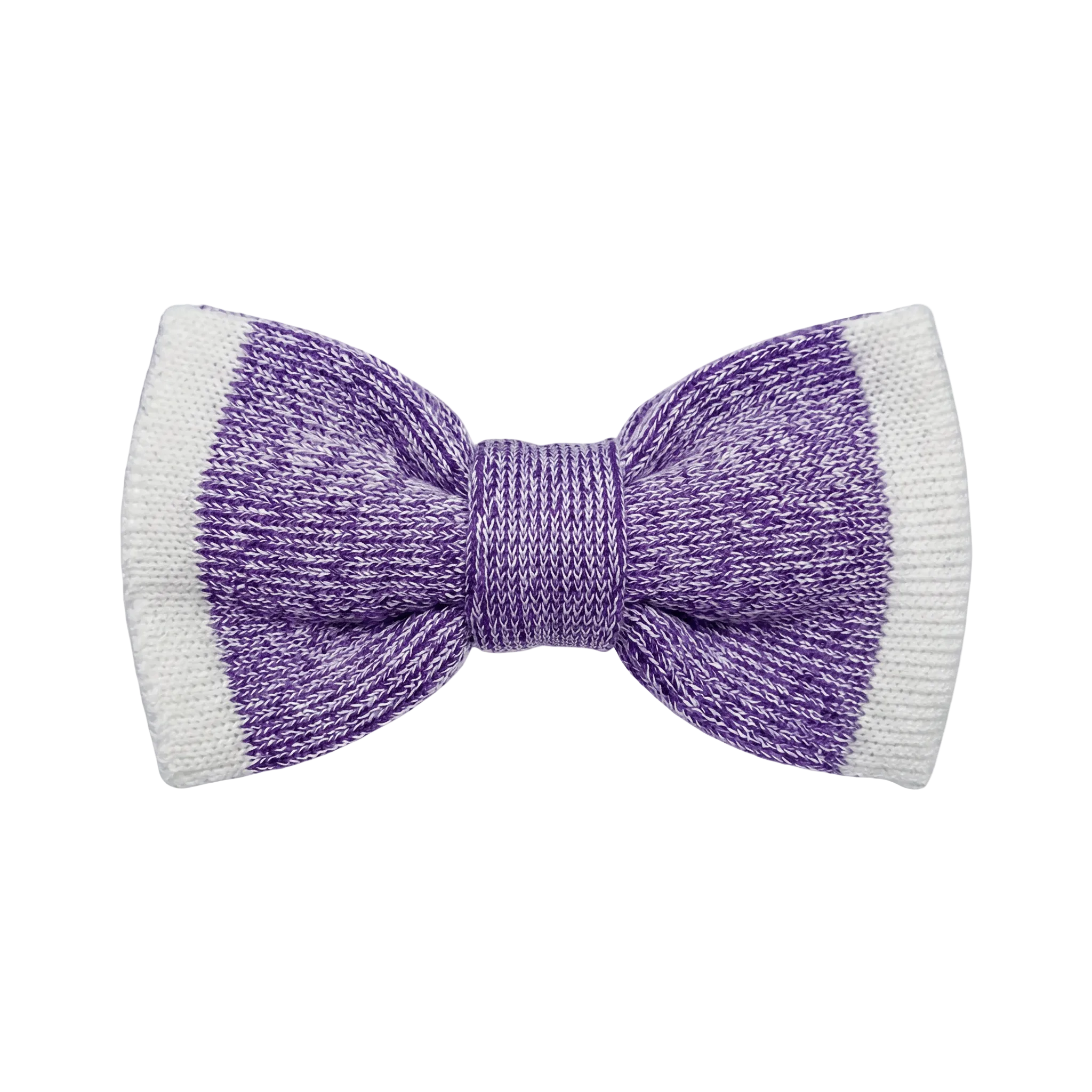 Struttura Heavy Cotton Knit Bow Tie – Lilac & Ivory