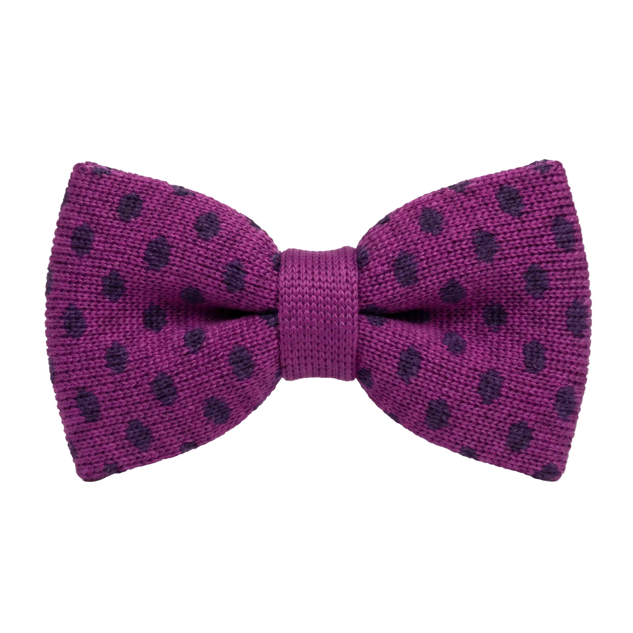 DÈCLIC Micro Fleck Knit Bow Tie- Magenta